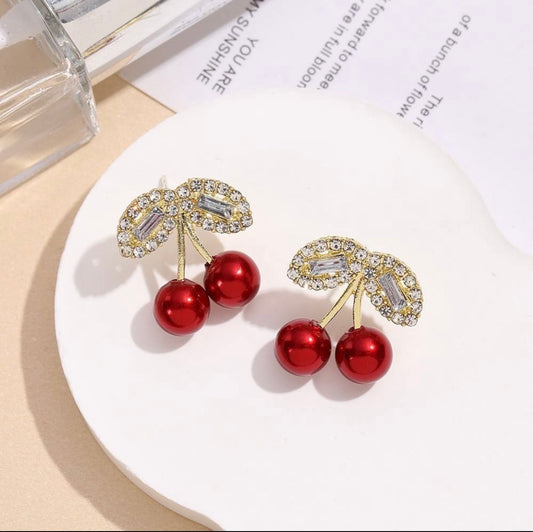 "Sweet Cherry Sparkle" Earrings